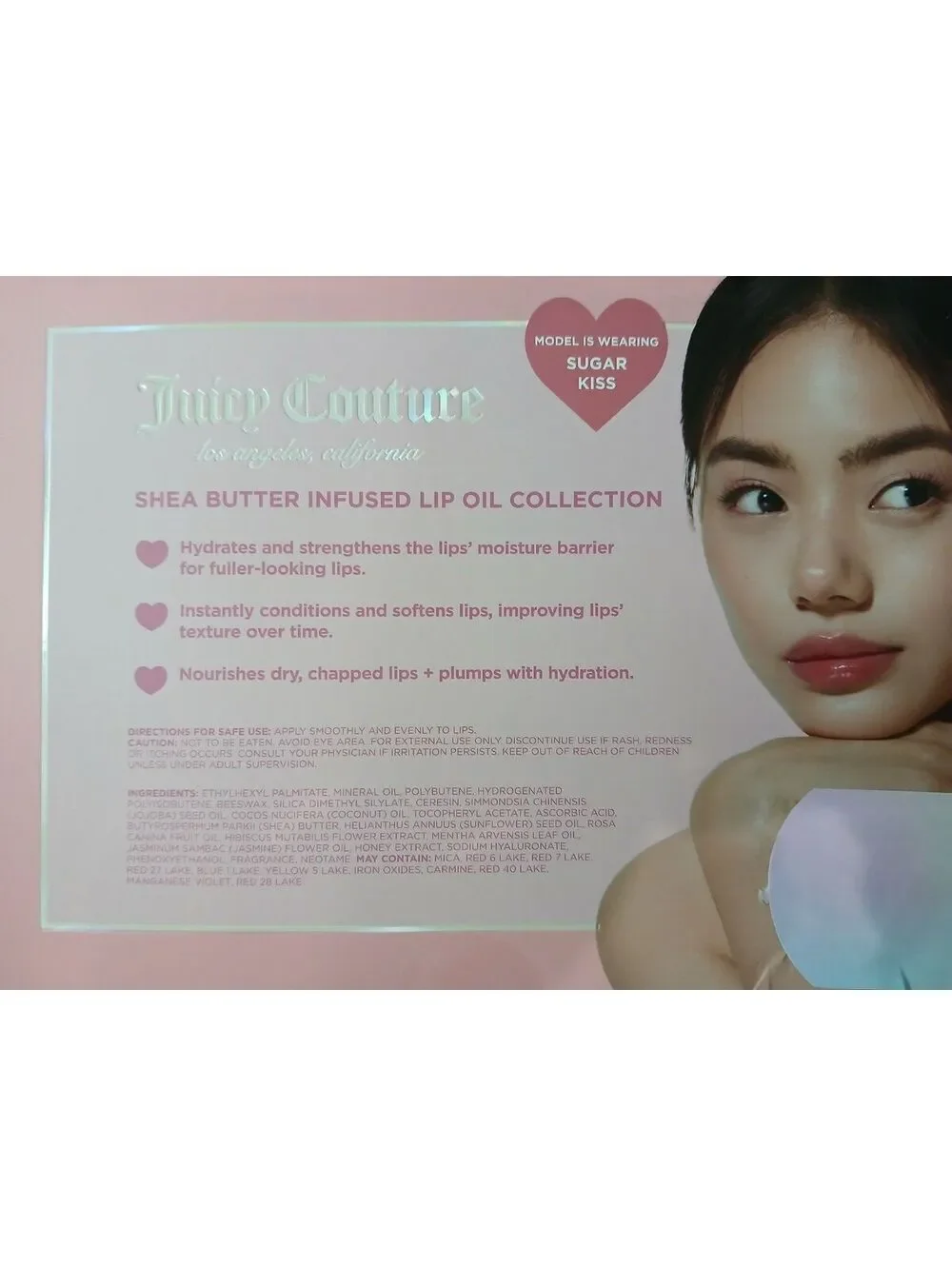 Juicy Couture Shea Butter Lip Oil Gift Set 5 Pack Heart Cap NWT